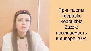 📈 Принтшопы Teepublic, Redbubble, Zazzle посещаемость в январе 2024 #shorts #принтшоп #принтшопы