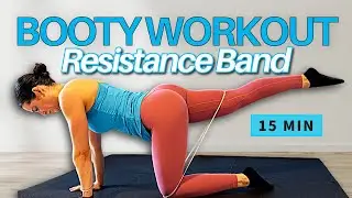 15 Minute Glute Workout | At Home, No Squats, No Lunges, Low Impact, Knee Friendly Banded Booty
