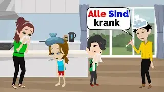 Alle in der Familie sind krank | Simple German Conversations for Beginners | German Real Dialogues |