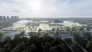 Competition winning scheme: Wuhan Sino-French Eco City Culture and Sports Center by Atelier Alter