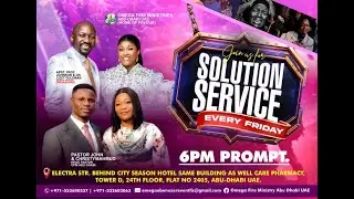 FRIDAY SOLUTION SERVICE With Pastor John Mahmud 30th January 2026.