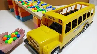 Marble Run Race ☆ DIYウェーブスロープ ＆ 木製波型スロープ ＆ Colorful Marbles ASMR #011