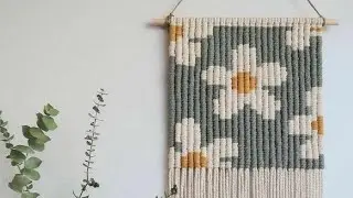 Macrame Pixel Wall Hanging DIY.. معلقة بــ مكرمية البيكسل #macrame #macrametutorial
