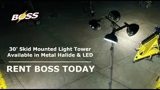 30 Foot Boss Skid Mounted Light Tower - Rent Boss Today