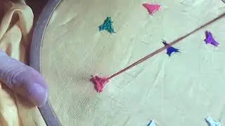 Sindhi hand embroidery tutorial//Triangle shaped//Hand embroidery design