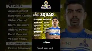 Tamil thalaivas squad for pkl season 12 #pkl12 #prokabaddi #kabaddi #tamilthalaivas #shorts #viral