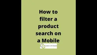 How to use the filter facility in the product search