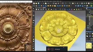 Artcam Basic Tutorial -2 for 3D Ceiling Mandala/Door Lotus Floral Carving Step by Step