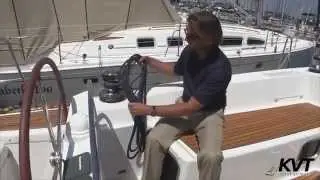 Halyard Hanger install on a Jeanneau 57 by KVT innovations