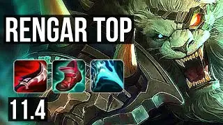 RENGAR vs TEEMO (TOP) | 8/0/5, 1.4M mastery, 500+ games, Legendary | NA Master | v11.4