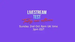 short livestream test with free prize draw