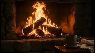 Friday Night Firelight | Warm Cabin Fireplace (No Music) | 2 Hours