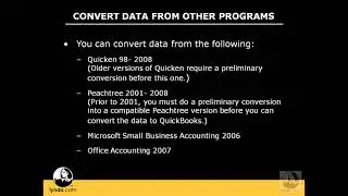 QuickBooks Tutorial - Converting data from other programs