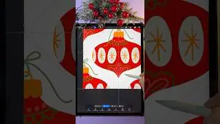 Creating Christmas #pattern in #procreate #shorts #newyear #holidays
