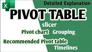 Excel Pivot Table | Pivot table for beginners | How to Create a Pivot Table | learn xtra