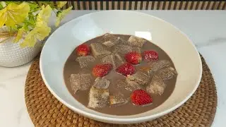 Menu diet rumahan ala Mamih M3.Menu cemilan sehat saat diet, Almond drink, strawberry&roti gandum 🥰🥰