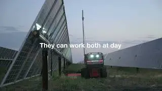 Swap Robotics: robots for solar vegetation cutting. 100% electric. Utility scale solar robotic grass