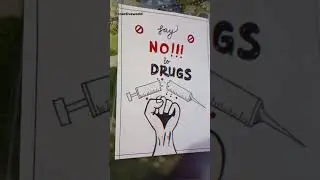 Poster on stop drugs ❌#stopdrugs #shorts #art #poster