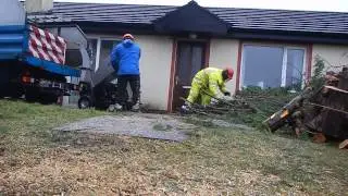 Jansen GTS-1500E small wood chipper. TFG-Tree Service.