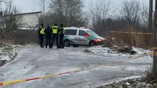 Police near airport after DHL cargo plane crashes in Lithuania