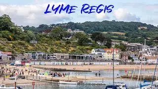 LYME REGIS DORSET - Jurassic Coast, beach huts & walk around the harbour.