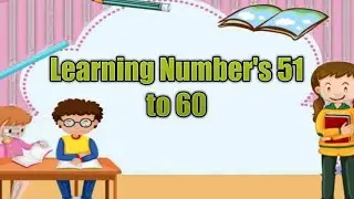 Learning Numbers 51 to 60 Spelling English | How to Write Numbers for Children | Write Numbers 51-60