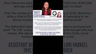 Staci Blackmon - Theft Sentence