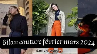 BILAN COUTURE février mars 2024, pantalons, pulls, chemise....