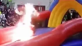 Fire-breathing stunt hurts performer, students at Florida school