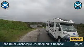 NC500 Road B869 Clashnessie Drumbeg A894 Unapool SCOTLAND 2021 Driving Road Trip WWW.TOFIL.NET