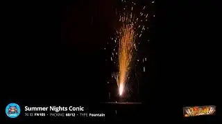 FN105 Summer Nights Conic - Fountain - Sky Bacon Fireworks 2024 Production