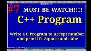 Write A C Program To Accept Number And Print It's Square And Cube | Learn C Program | TECH ASHISH