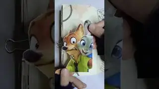 Zootopia themed journal spread ✨ #shorts #journalideas #zootopia2 #scrapbooking #art #satisfying