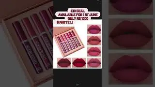 #todays best deal offer # matte lip gloss #order now#fashion kit for girls#stock available for today