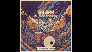 CHILL POP STONER ROCK DRUM GROOVE - 83 BPM - DRUMS ONLY BACKING TRACK  DRUM LOOP TO PLAY ALONG WITH