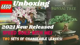 Unboxing and Speed Build 2021 new Lego Creator Expert Bansai tree| Botanical collection