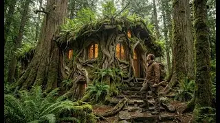 Building a Secret Dugout Inside a Tree ( ASMR Forest ) | Building the Most Hidden Bushcraft Shelter