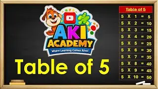 Table of 5 | Multiplication Song for Kids 🎵 | Learn 5 Times Table with Fun🎶 | Educational Math Song