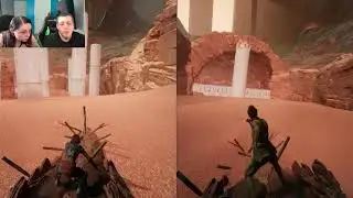 playing a popular split-screen game