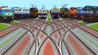 10 Railgadi Crossing At Bumpy Curves Railroad || old Railroad crossing videos 