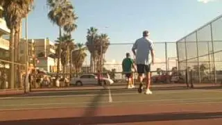 Don Schwake Xtreme Tennis Doubles match with Steve, Tony, and Karsten