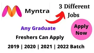 🔴 Myntra Jobs 2022 । 12th pass । freshers Job । latest job update  | New Jobs