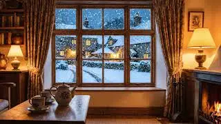 Snowy Day in a Cozy English Cottage ❄️ Winter Dream Ambience