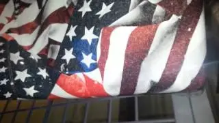 Hydro dipped american flag design on a sidebyside