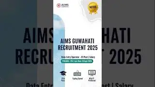 Data Entry Operator Jobs In AIIMS Guwahati Apply Now #shortsfeed #aiimsjobs #dataentry