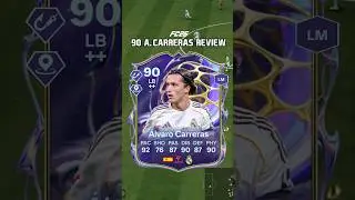 90 Alvaro Carreras Review in FC 26, wdym 76 shooting 😑😭 #shorts #alvarocarreras #futurestars #fc26