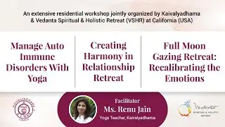 Promo Video | Yoga Workshop | Ms. Renu Jain | VSHR | California (USA) | Kaivalyadhama Yoga Institute