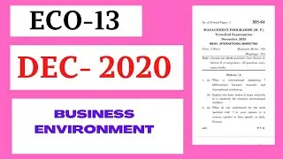ECO-13 DECEMBER-2020 QUESTION PAPER IGNOU