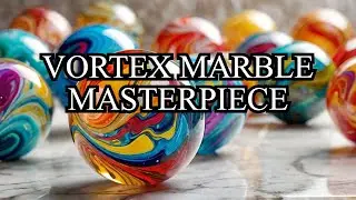 Unique Hand-Blown Vortex Marble &ndash; 1.60&rdquo; Borosilicate Glass Masterpiece