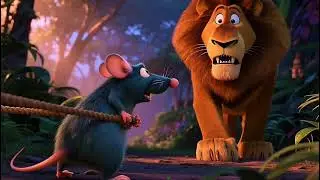 Lion and mouse story 😊 in hindi forest king lion 🐅 #cartoon #viralvideo 